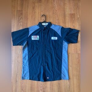 Vintage Red Kap Wilhelm Automotive Mechanic Work Shirt Size XL